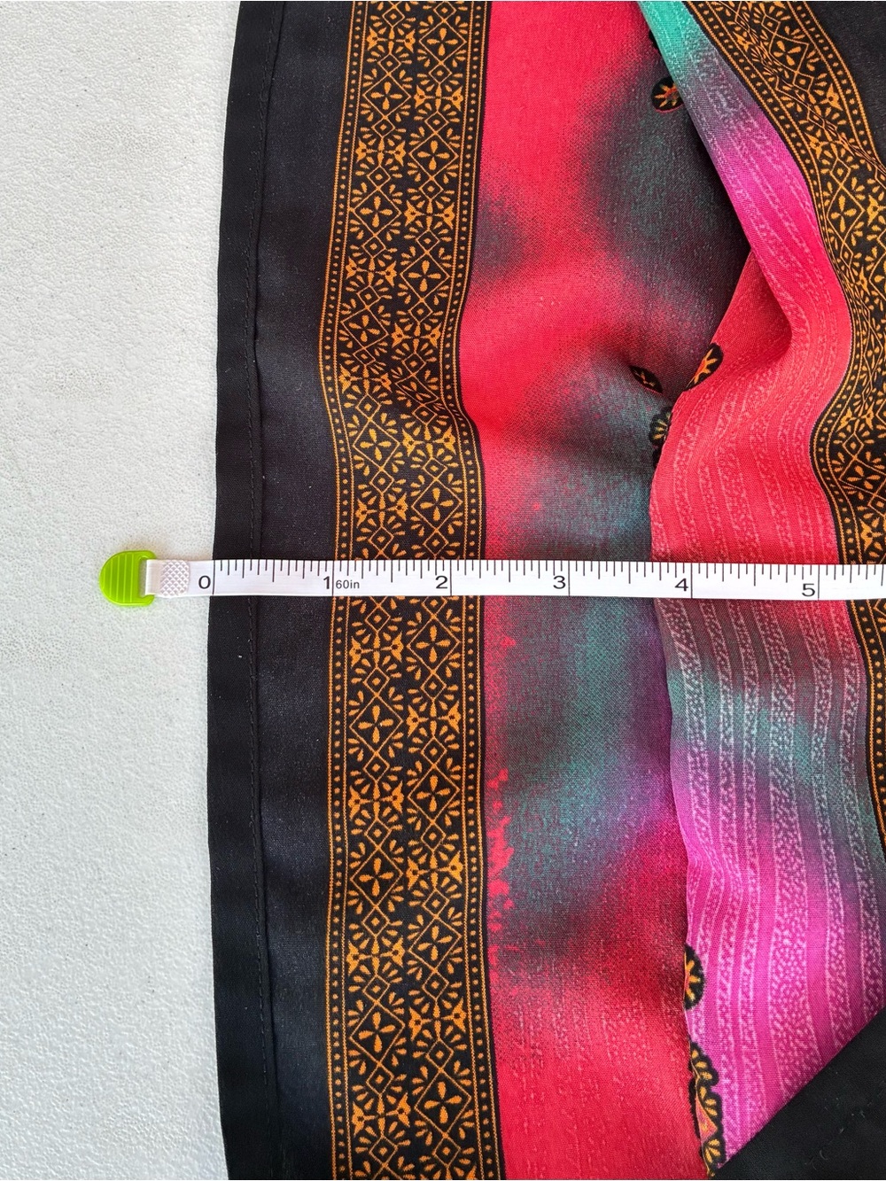 Bohemian Printed Multicolored Kaftan Dress - Picture 9 of 10